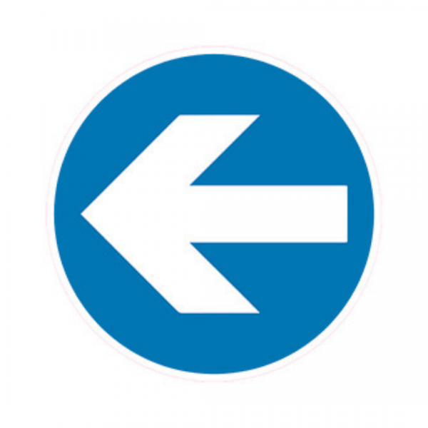 Panneau DIBON Dégager la piste vers la gauche BALI-DIB-RM115